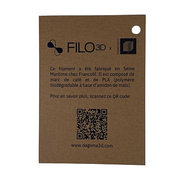 Avis Filo3D - PLA Café 300g - Filament 1.75mm