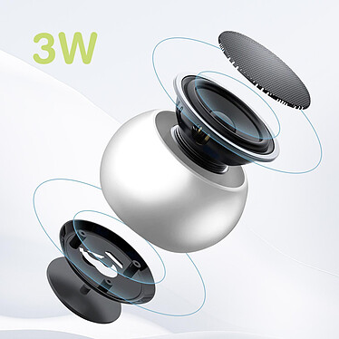 Avis Moxie Mini Enceinte Sans-fil Bluetooth Autonomie 3h Design Ultra-compact Argent