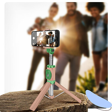 Avis Avizar Perche à Selfie  avec Télécommande Bluetooth intégrée, Rose