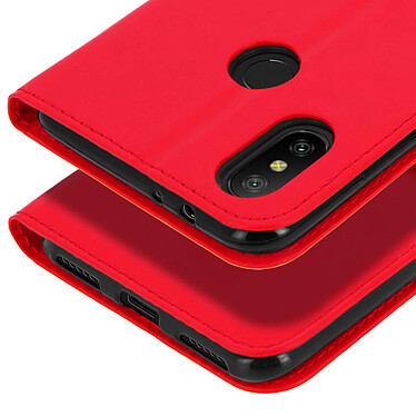 Avizar Etui folio Rouge Éco-cuir pour Xiaomi Mi A2 pas cher