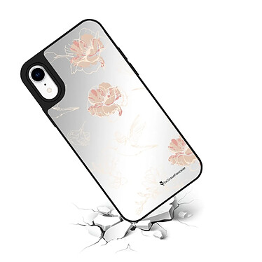 Avis LaCoqueFrançaise Coque iPhone XR miroir Fleurs Blanches Design