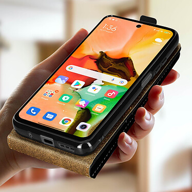 Avizar Étui pour Xiaomi Redmi 10 et 10 2022 Clapet Vertical Portefeuille Fin  Noir pas cher