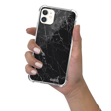 Evetane Coque iPhone 11 anti-choc souple angles renforcés transparente Motif Marbre noir pas cher