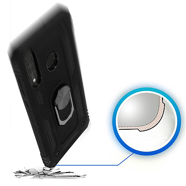 Avizar Coque Huawei P30 Lite Bi matières Bague Support Vidéo noir pas cher