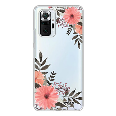 Evetane Coque Xiaomi Redmi Note 10 Pro 360 intégrale transparente Motif Fleurs roses Tendance