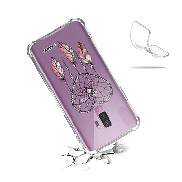 Acheter Evetane Coque Samsung Galaxy S9 Plus anti-choc souple angles renforcés transparente Motif Attrape coeur