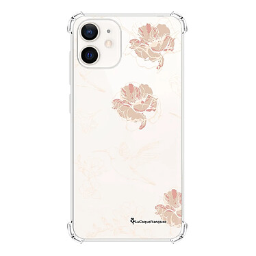 LaCoqueFrançaise Coque iPhone 12 mini Silicone antichocs Solides coins renforcés  transparente Motif Fleurs Blanches