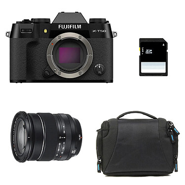 FUJIFILM X-T50 NOIR + 16-80 + Sac + Carte SD 8 Go