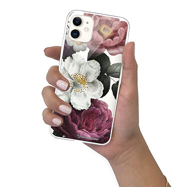 LaCoqueFrançaise Coque iPhone 11 silicone transparente Motif Fleurs roses ultra resistant pas cher