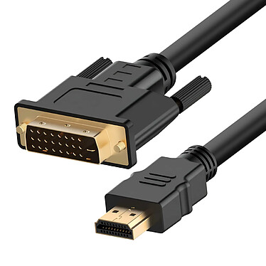 LinQ Câble HDMI mâle vers DVI mâle Vidéo Full HD 1080p 1.5m Noir