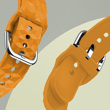 Avizar Bracelet pour Galaxy Watch 5 / 5 Pro / 4 Silicone Texturé Losange  Jaune pas cher