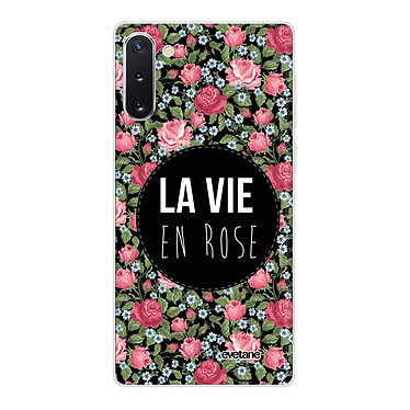 Evetane Coque Samsung Galaxy Note 10 360 intégrale transparente Motif La Vie en Rose Tendance