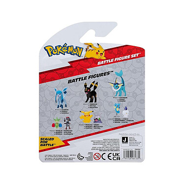 Pokémon - Pack 3 figurines Battle Figure Set Pikachu, Amonita & Lucario pas cher