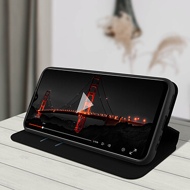 Acheter Avizar Housse Xiaomi Redmi 9 Clapet Porte-cartes Fonction Support Fin et Élégant Noir