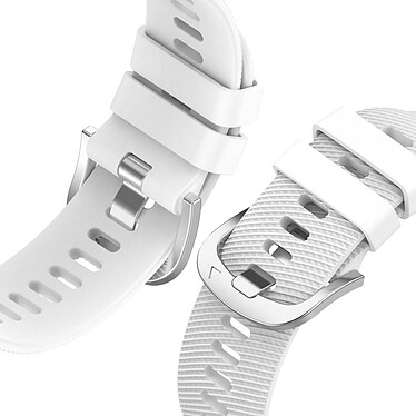 Avis Avizar Bracelet pour Samsung Galaxy Watch Active 2 40mm Silicone Texturé Blanc