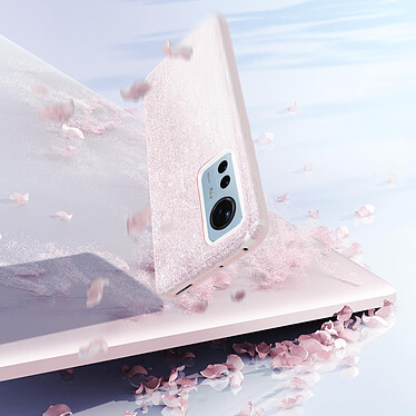 Avizar Coque pour Xiaomi 12 et 12X Paillette Feuille Amovible Silicone Semi-rigide  Rose pas cher