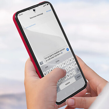 Avizar Coque Intégrale pour Samsung A35 Rigide et Avant Souple Tactile Rouge pas cher
