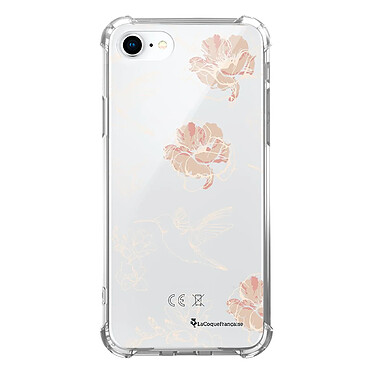 LaCoqueFrançaise Coque iPhone 7/8/ iPhone SE 2020 Silicone antichocs Solides coins renforcés  transparente Motif Fleurs Blanches