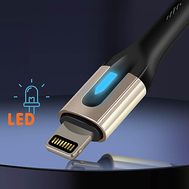 LinQ Câble USB vers Lightning Nylon Tressé 1.2m Charge Rapide 3A Noir pas cher