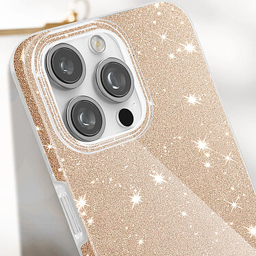 Avis Avizar Coque Paillette pour iPhone 16 Pro Max Hybride Design Glamour Dorée