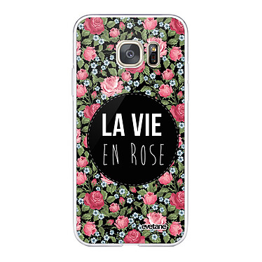 Evetane Coque Samsung Galaxy S7 360 intégrale transparente Motif La Vie en Rose Tendance