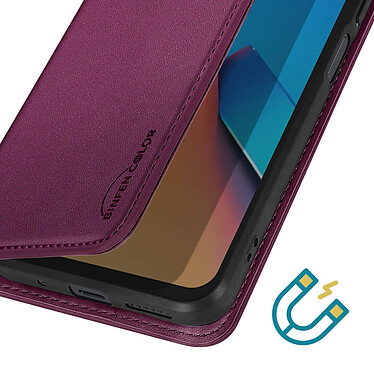 Avizar Étui pour Xiaomi Redmi 12 Portefeuille Support vidéo  Binfen Color violet foncé pas cher
