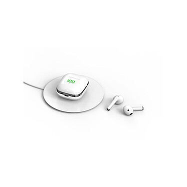 Avis Blaupunkt - Ecouteurs Bluetooth sans fil avec boîtier, écran LED avec affichage d'autonomie Blaupunkt - BLP4899-112 - Blanc/Argent