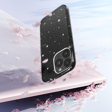 Avizar Coque iPhone 14 Pro Max Paillette Amovible Silicone Semi-rigide Noir pas cher