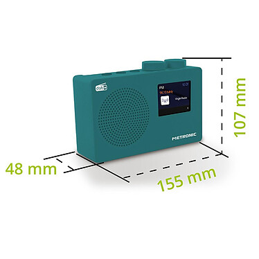 Avis Metronic 477253 - Radio numérique DAB+ et FM RDS avec écran couleur - bleu