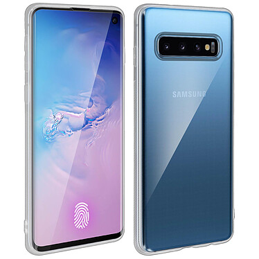 Avizar Coque Samsung Galaxy S10 Silicone Gel et Film Ecran Verre trempé transparent