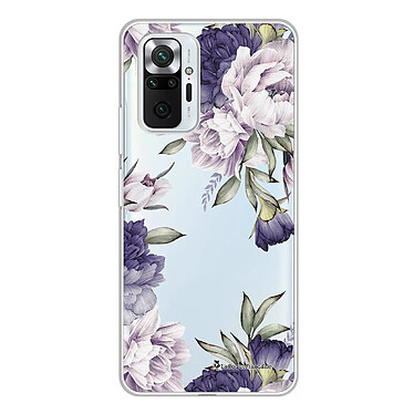 LaCoqueFrançaise Coque Xiaomi Redmi Note 10 Pro 360 intégrale transparente Motif Pivoines Violettes Tendance