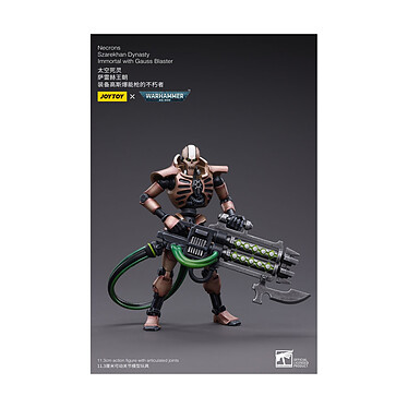 Warhammer 40k - Pack 2 figurines 1/18 Necrons Szarekhan Dynasty Immortal with Gauss Blaster 11 pas cher