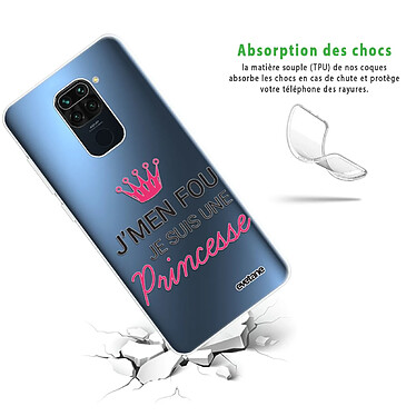 Avis Evetane Coque Xiaomi Redmi Note 9 360 intégrale transparente Motif Je suis une princesse Tendance