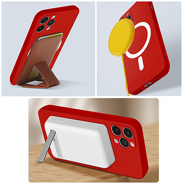 Acheter Avizar Coque MagSafe pour iPhone 12 Pro Soft Touch Finition Mate Bords Surélevés  Rouge