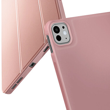 Avizar Étui pour iPad Pro 13 2024 Clapet Pliable Support Multipostions Rose Champagne pas cher