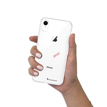 LaCoqueFrançaise Coque iPhone Xr 360 intégrale transparente Motif Coeur Blanc Amour Tendance pas cher