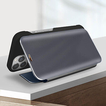 Avis Avizar Housse iPhone 13 Pro Max Clapet translucide Design Miroir Support Vidéo noir