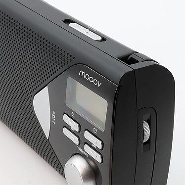 Mooov 477205 - Radio portable AM/FM avec fonction réveil - noir