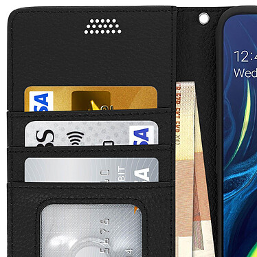 Avizar Housse Samsung Galaxy A80 Étui Folio Portefeuille Soft Touch Support Vidéo noir pas cher