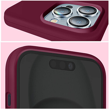 Acheter Moxie Coque pour iPhone 15 Pro Semi-rigide Intérieur Microfibre Carmin