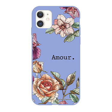 LaCoqueFrançaise Coque iPhone 11 Silicone Liquide Douce lilas Amour en fleurs