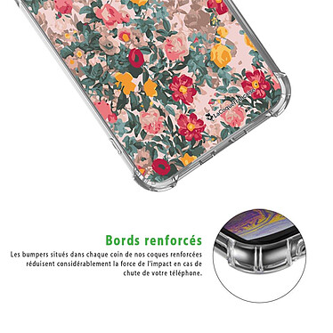 Acheter LaCoqueFrançaise Coque Samsung Galaxy A70 Silicone antichocs Solides coins renforcés  transparente Motif Fleurs Beige et Rose