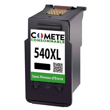 COMETE - Marque française - 540XL - 1 Cartouche d'encre Compatible avec Canon - sans Niveau d'encre - 1 Noir Sans Niveau d'Encre