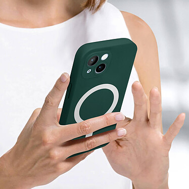 Acheter Avizar Coque pour iPhone 14 Compatible Magsafe Protection Semi Rigide Soft-Touch  vert foncé