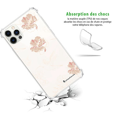 Avis LaCoqueFrançaise Coque iPhone 12/12 Pro Silicone antichocs Solides coins renforcés  transparente Motif Fleurs Blanches