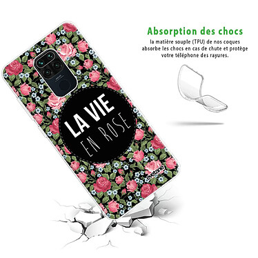 Avis Evetane Coque Xiaomi Redmi Note 9 360 intégrale transparente Motif La Vie en Rose Tendance