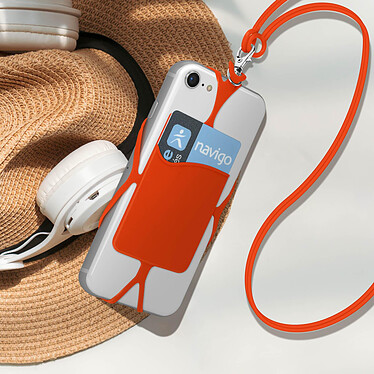 Acheter Avizar Coque Cordon Universelle pour Smartphone avec Porte-carte  Orange