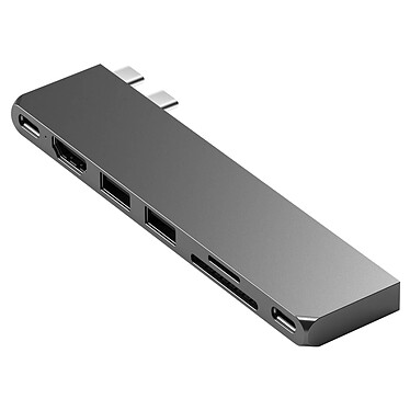 Satechi Hub Macbook Pro Hub Slim Gris, USB USB-C HDMI 4K Lecteur Carte