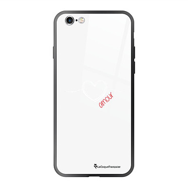 LaCoqueFrançaise Coque iPhone 6/6S Coque Soft Touch Glossy Coeur Blanc Amour Design