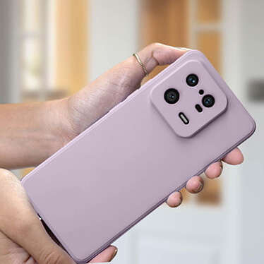 Avizar Coque pour Xiaomi 13 Pro Silicone Intérieur Microfibre Finition Mate  violet pas cher